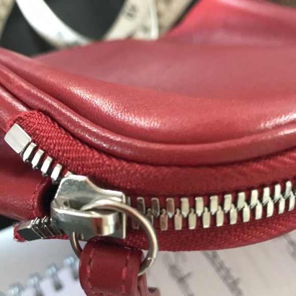 Coach Wristlet Wallet Clutch Cranberry Red Soft Leather, Awesome Condition - Picture 13 of 13